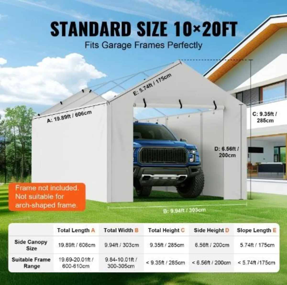Carport Replacement Canopy Cover Side Wall - Image 4