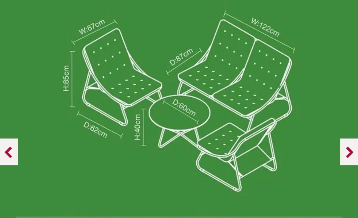 Bosa 2 seater bistro set - Image 3