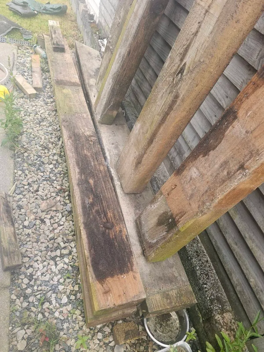 Treated landscape sleepers: 10 pieces - Image 2