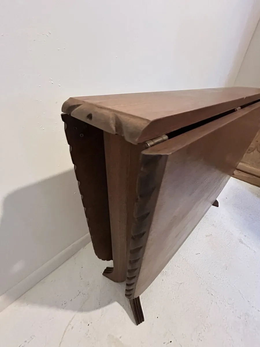 Vintage Mahogany Drop-Leaf Dining Table - Image 3