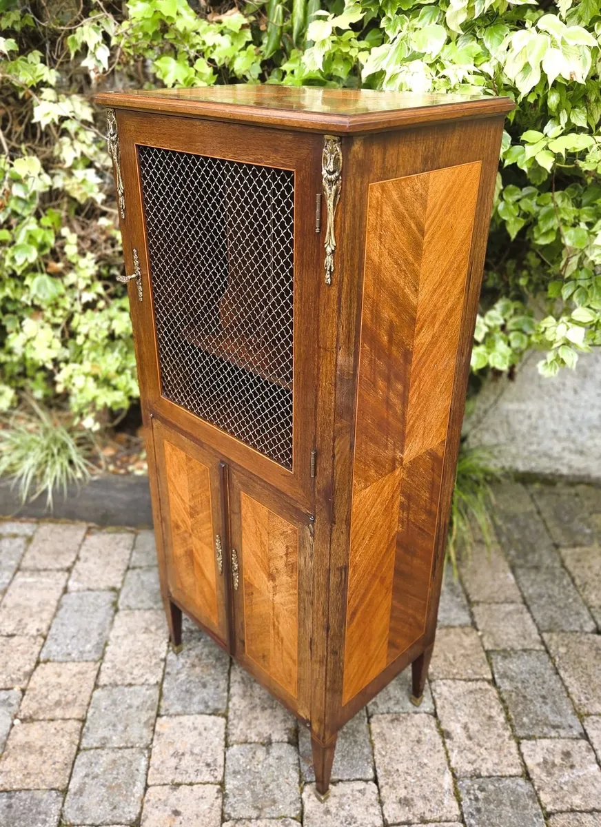 Vintage French Walnut Office Cabinet-1950s - Image 2