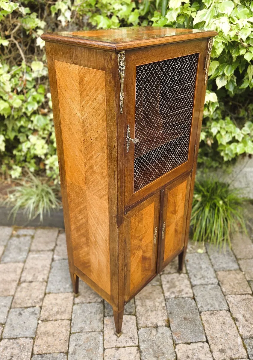 Vintage French Walnut Office Cabinet-1950s - Image 1