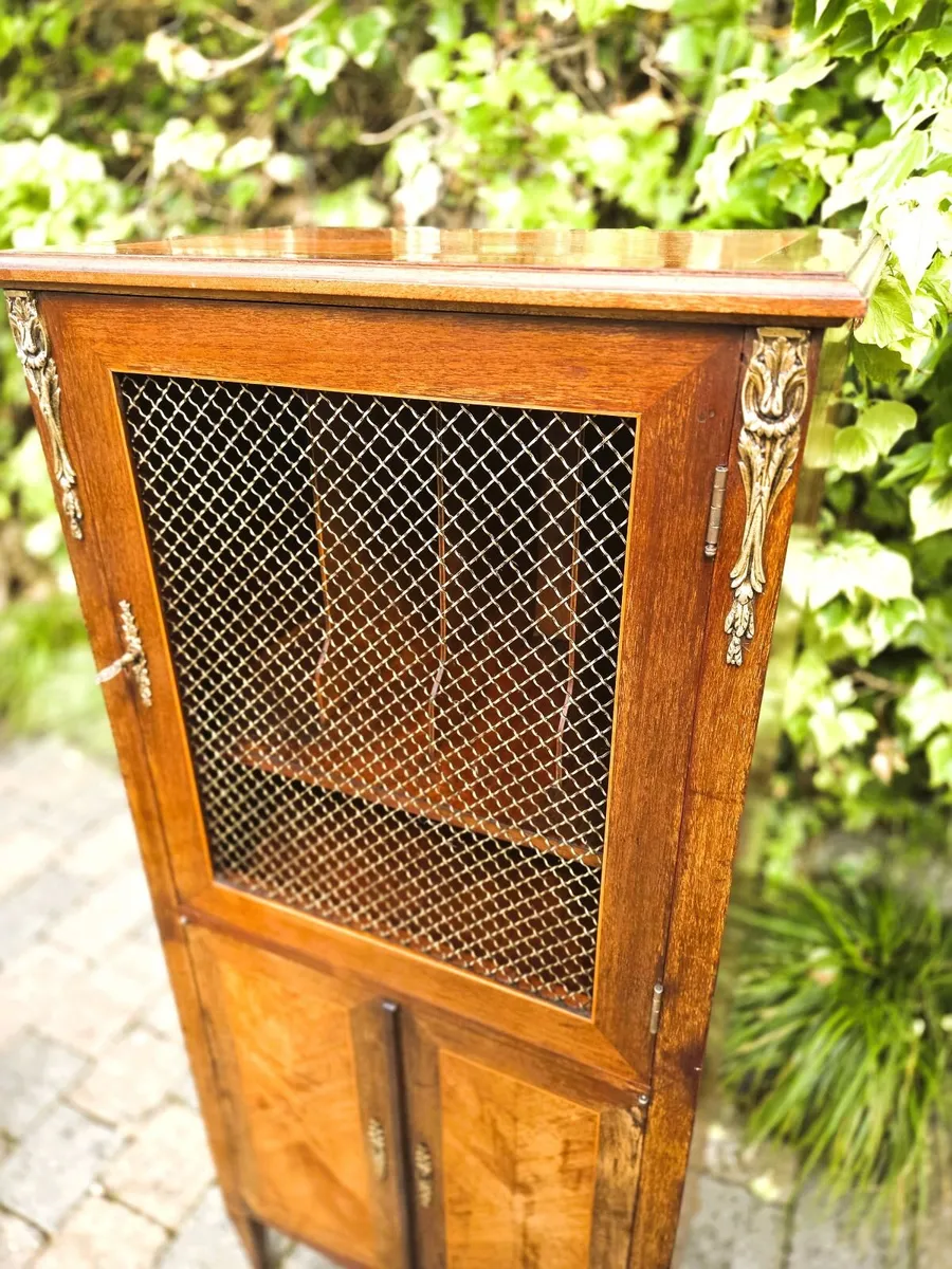Vintage French Walnut Office Cabinet-1950s - Image 4