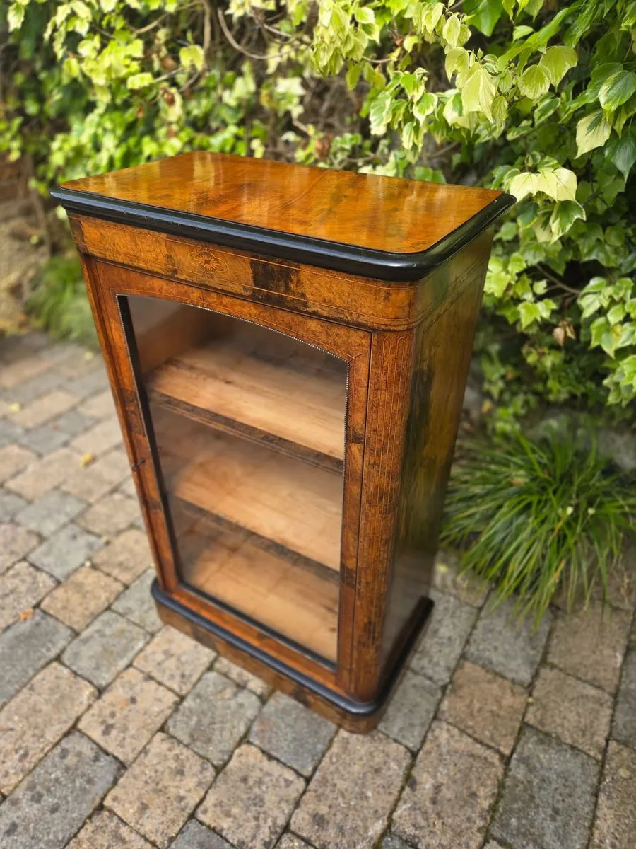 Victorian Burr Walnut Cabinet- Circa 1860 - Image 2