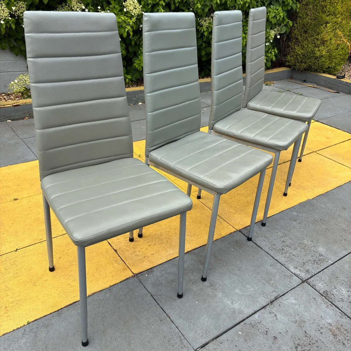 4 Grey Kitchen Chairs - Image 2