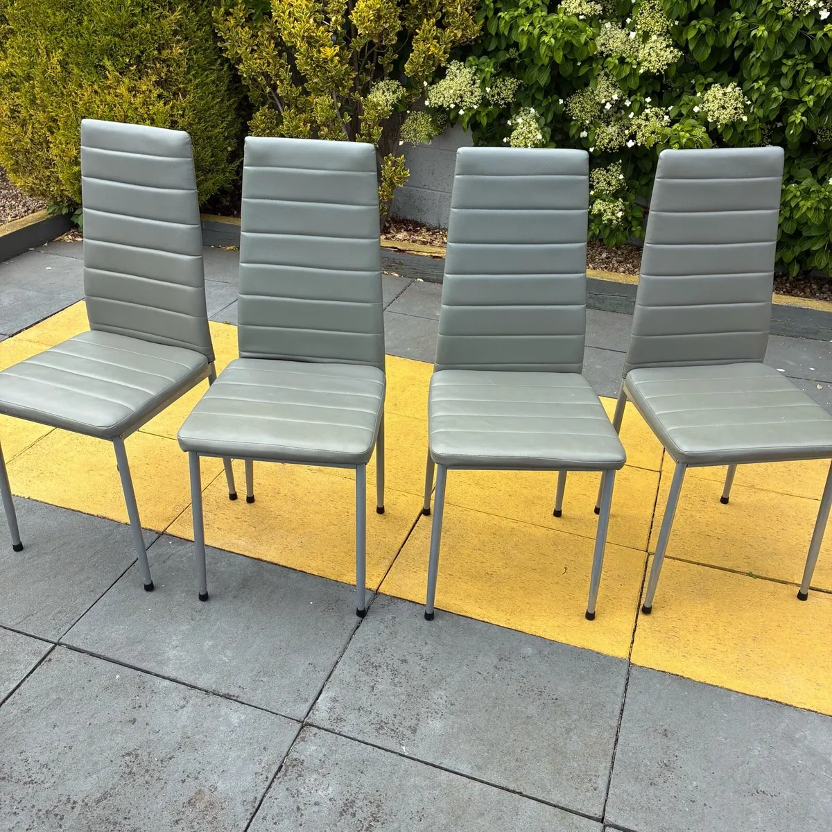 4 Grey Kitchen Chairs - Image 1