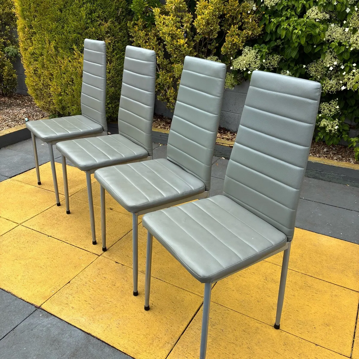 4 Grey Kitchen Chairs - Image 4