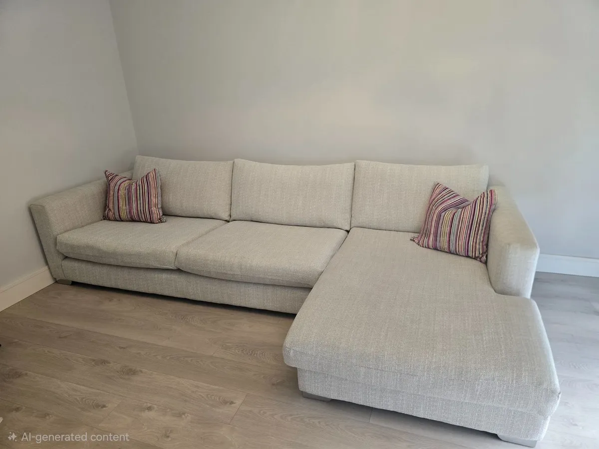 Luxury  Formal Chaise Right Hand Facing Sofa - Image 1