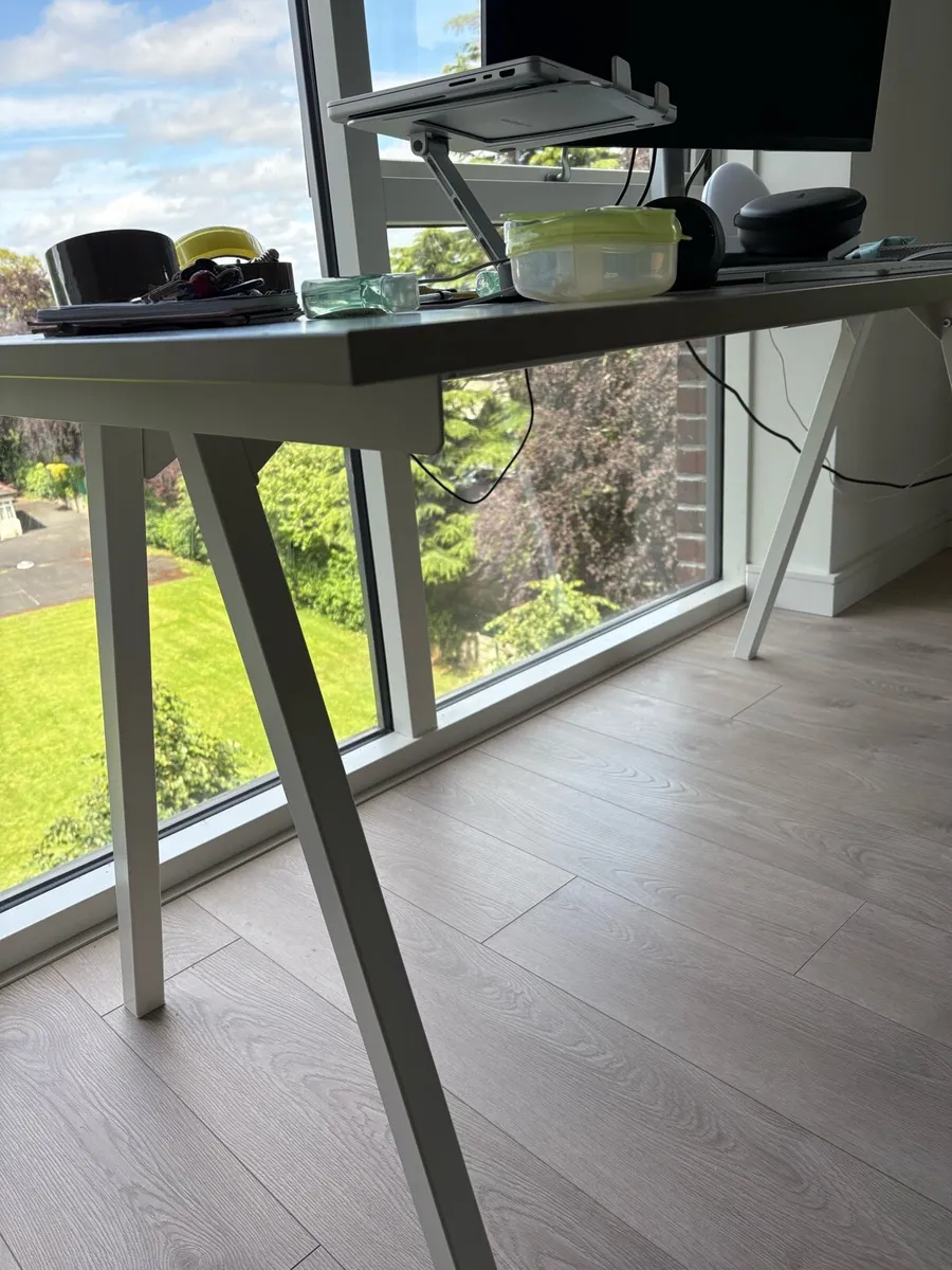 Grey/White Office Desk - Image 2