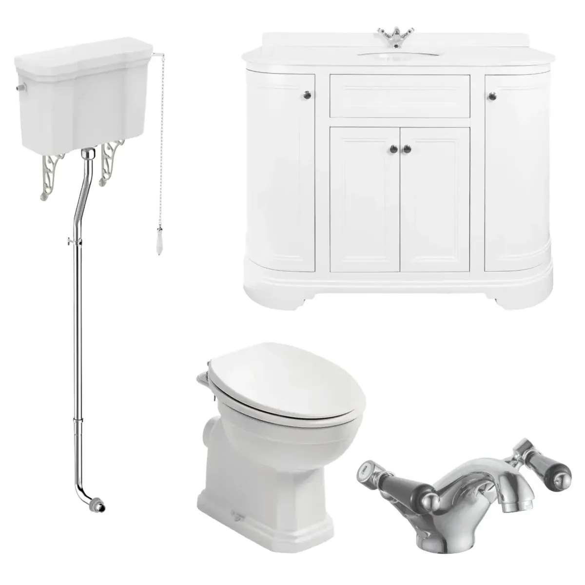 High Level Toilet and Vanity Bundle