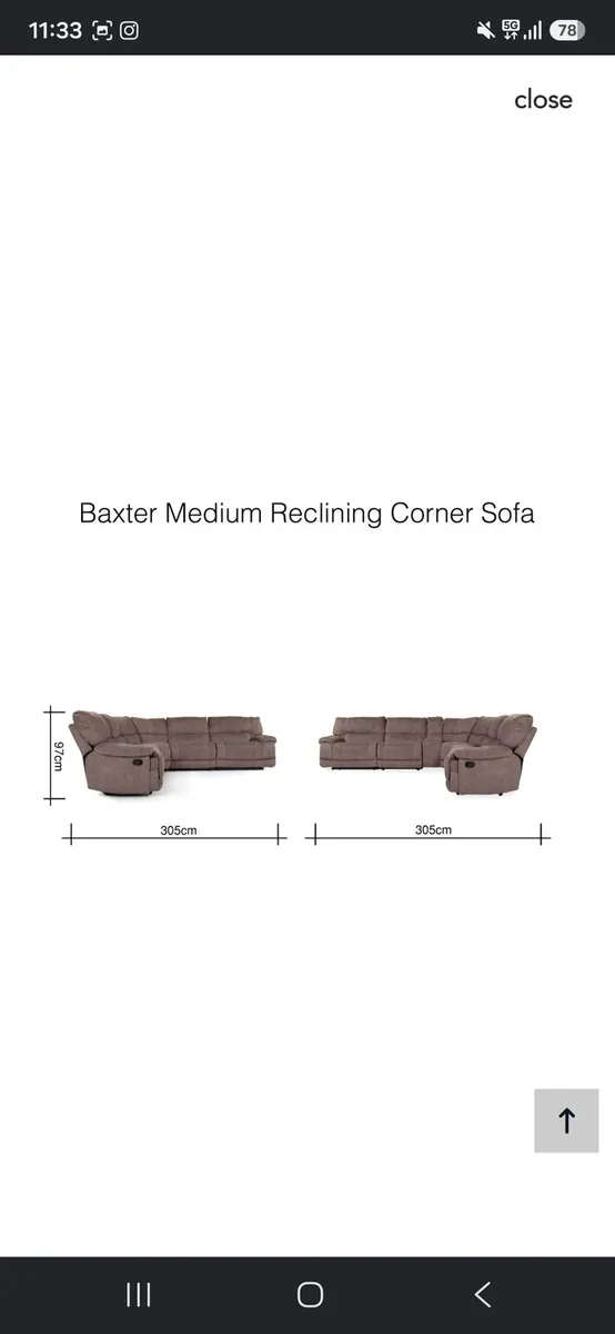 Baxter corner sofa - Image 3