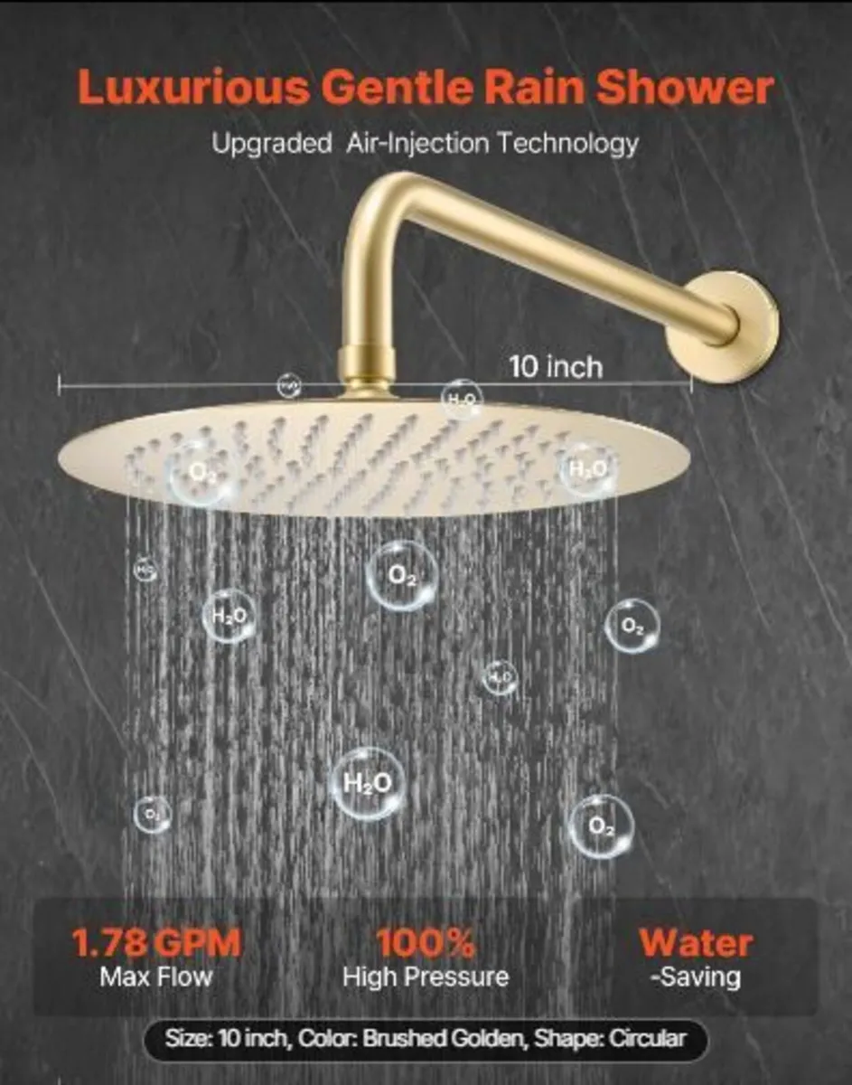 Shower Faucet Set, Rainfall Bathroom - Image 2