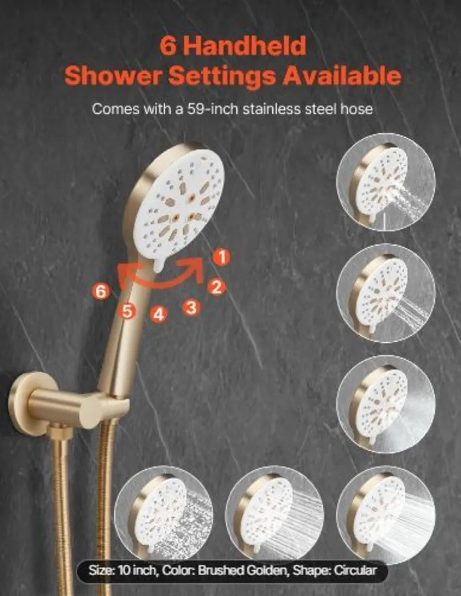 Shower Faucet Set, Rainfall Bathroom - Image 4