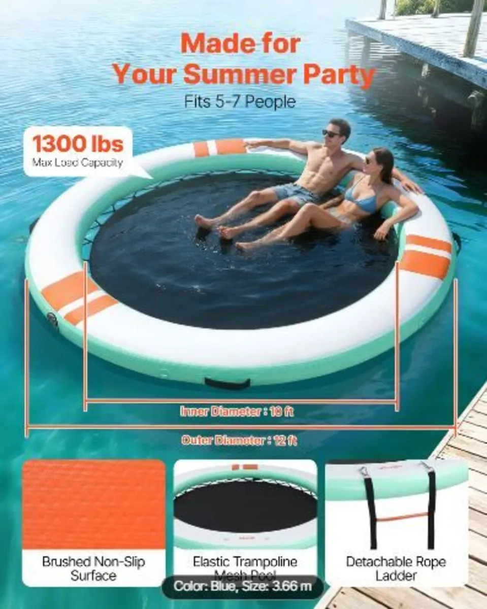 Inflatable Floating Dock, 3.66 M Round - Image 2