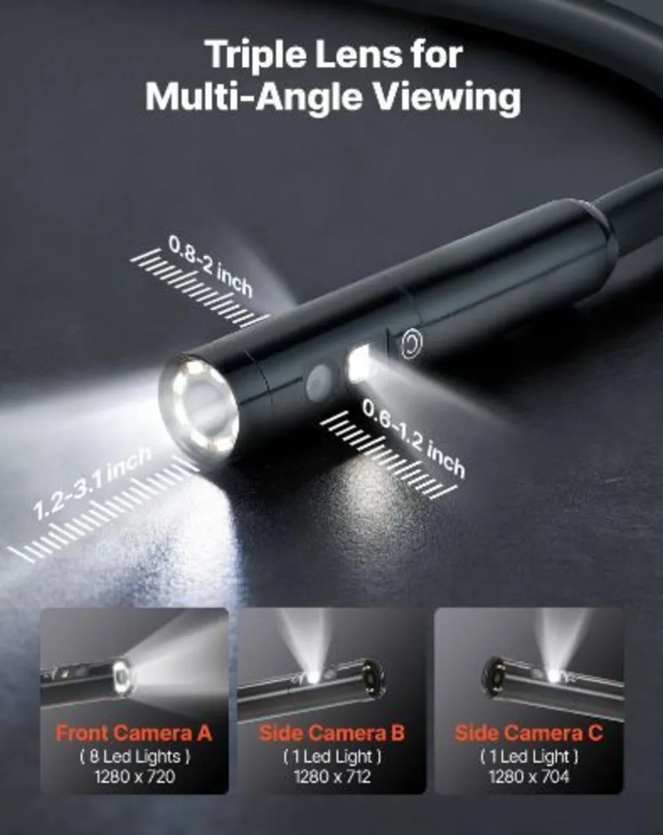Triple Lens Endoscope with Light - Image 3