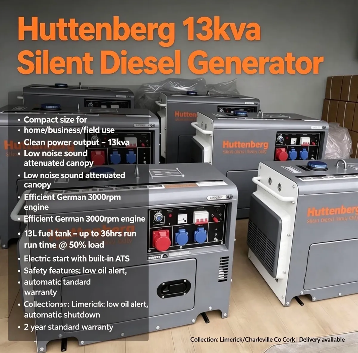 2026 SUPER SILENT DIESEL GENERATOR 13kva KEY START