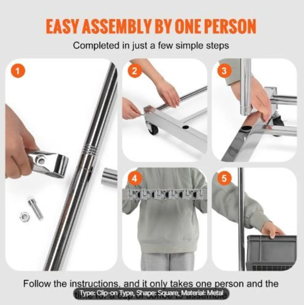 Garden Tool Organizer, 10 Slots with Hooks - Image 4
