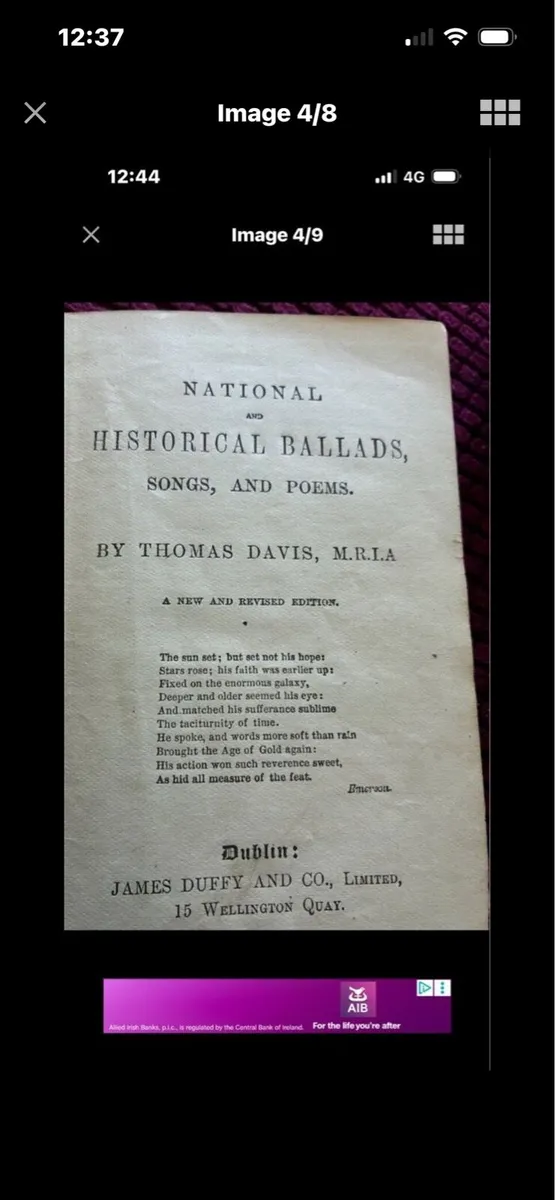 National Ballads/ Sings & Poems- Thomas Davis - Image 4