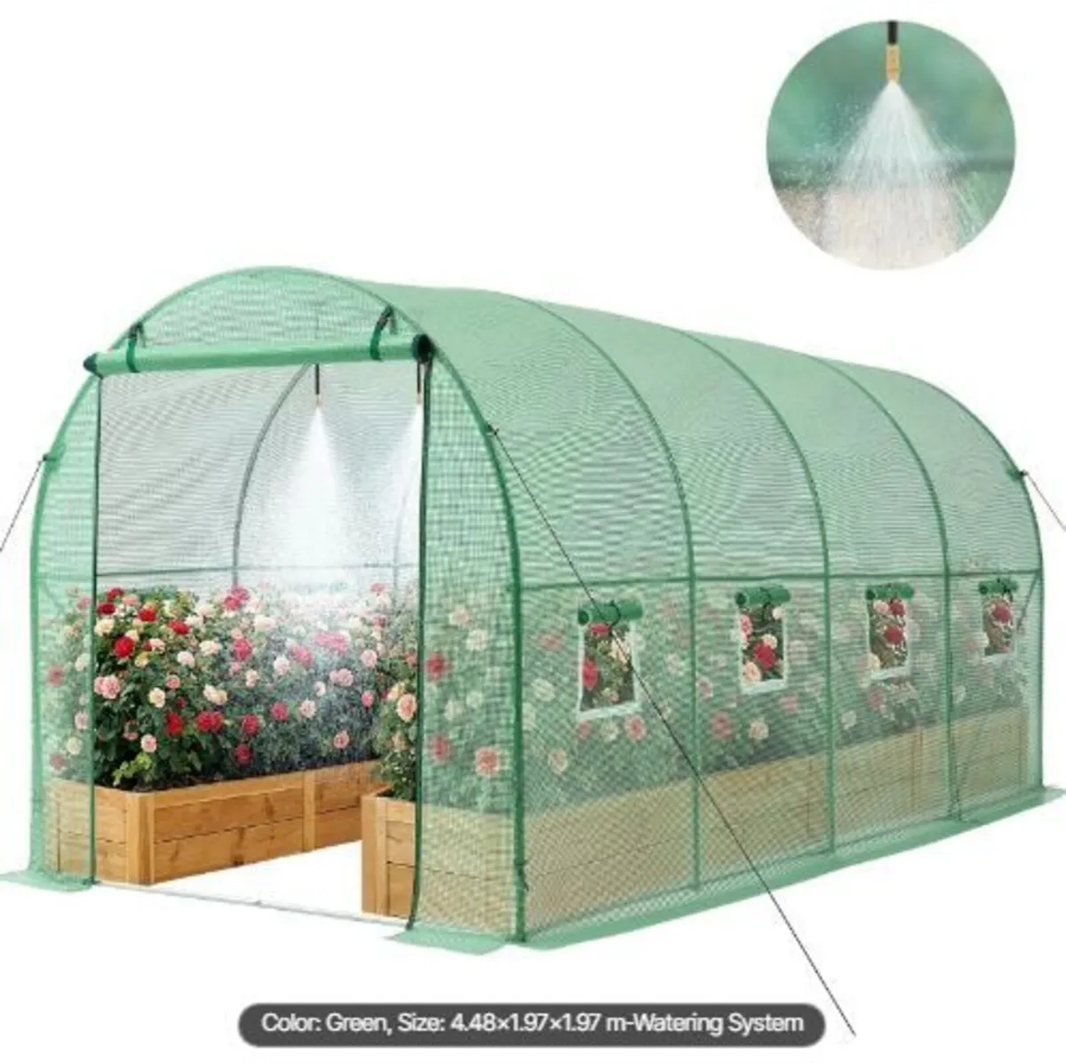 Walk-in Tunnel Greenhouse, 4.48x1.97x1.97 m - Image 1