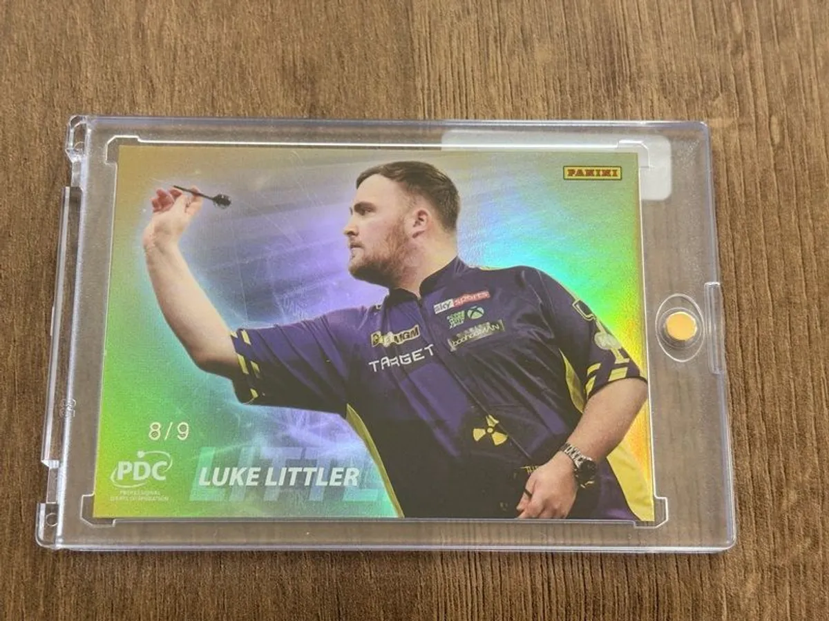2025 Panini PDC Darts Luke Littler 8/9 Gold Case Hit - Image 2