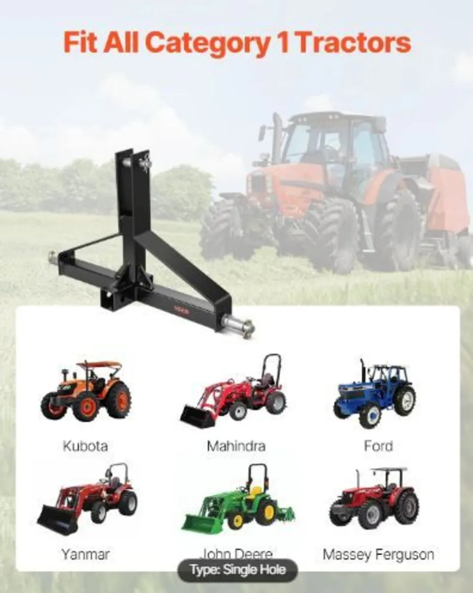 3 Point Trailer Hitch with 2 in Receiver - Image 2
