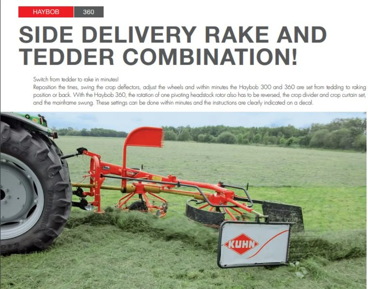 KUHN PZ360 COMBI TEDDER ROWER, 0% - Image 3
