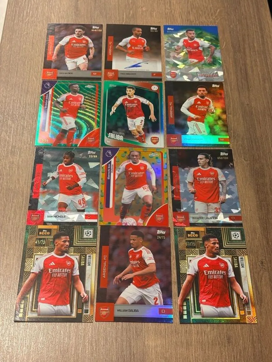 Topps Arsenal Bundle #3, Numbered, Auto & More TOTAL 12 CARDS - Image 1