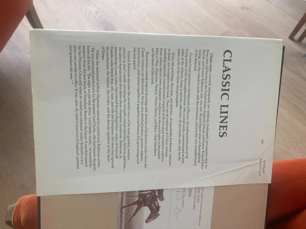 Book - 1st Edition - "Classic Lines: A Gallery of - Image 3