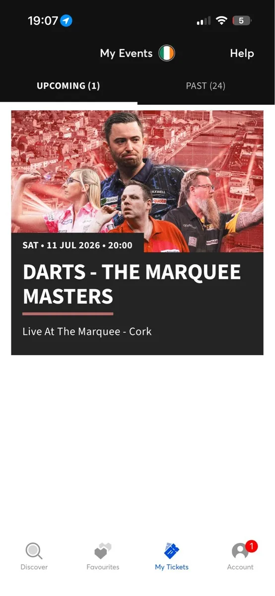 Darts - Marquee Masters, Cork 11th July