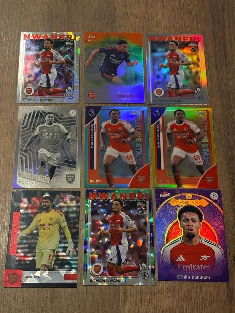 Topps Arsenal Bundle #1 Numbered, Short Print & More TOTAL 9 Cards - Image 1