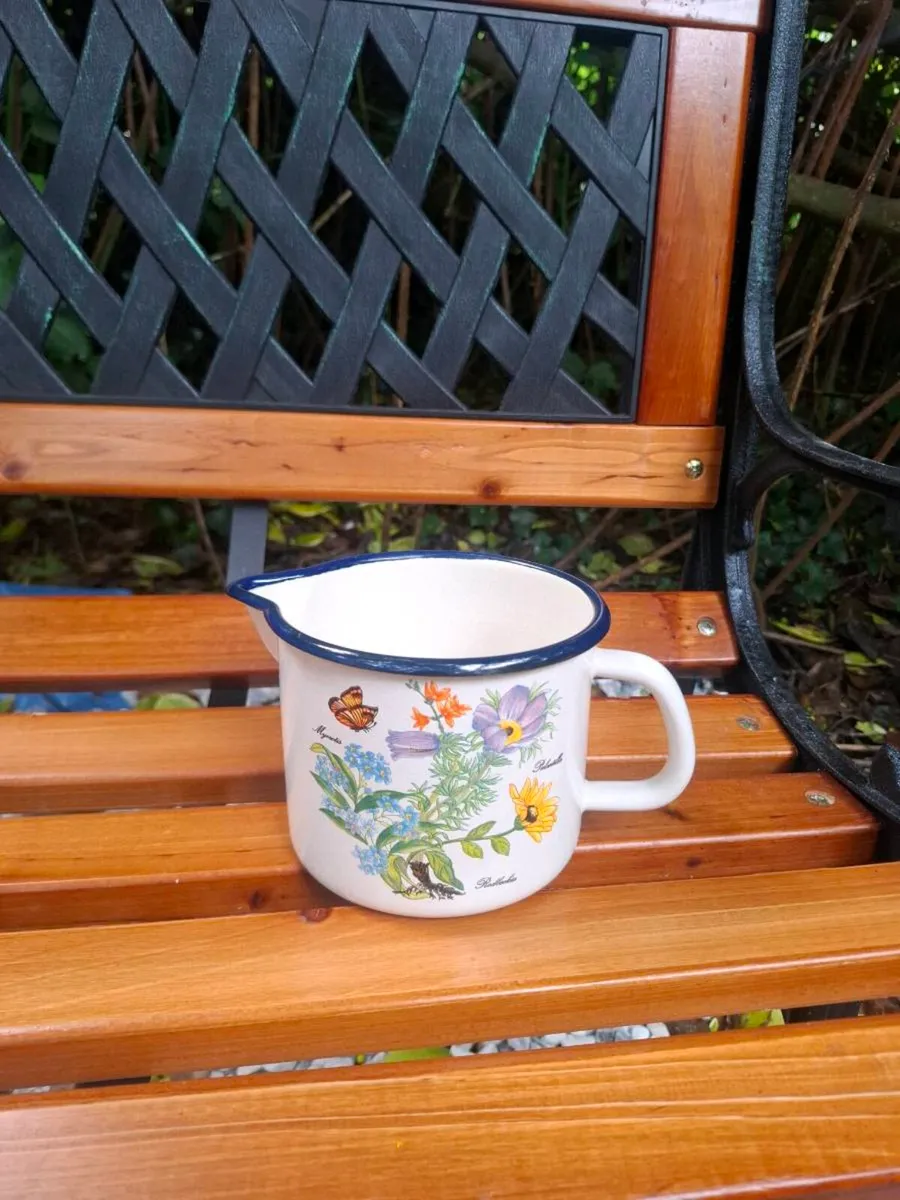 By post only enamel jug - Image 1