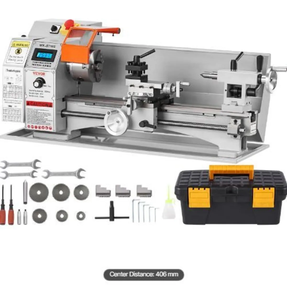 Mini Metal Lathe Machine, 17.8 cm x 40.7 cm, 800W - Image 4
