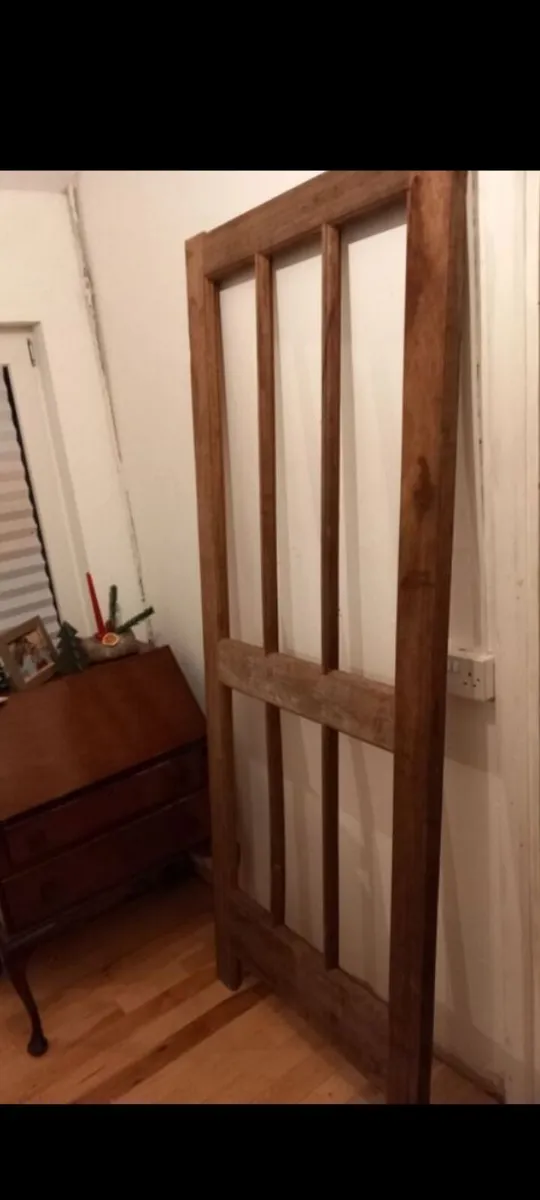 solid teak doors pair - Image 1