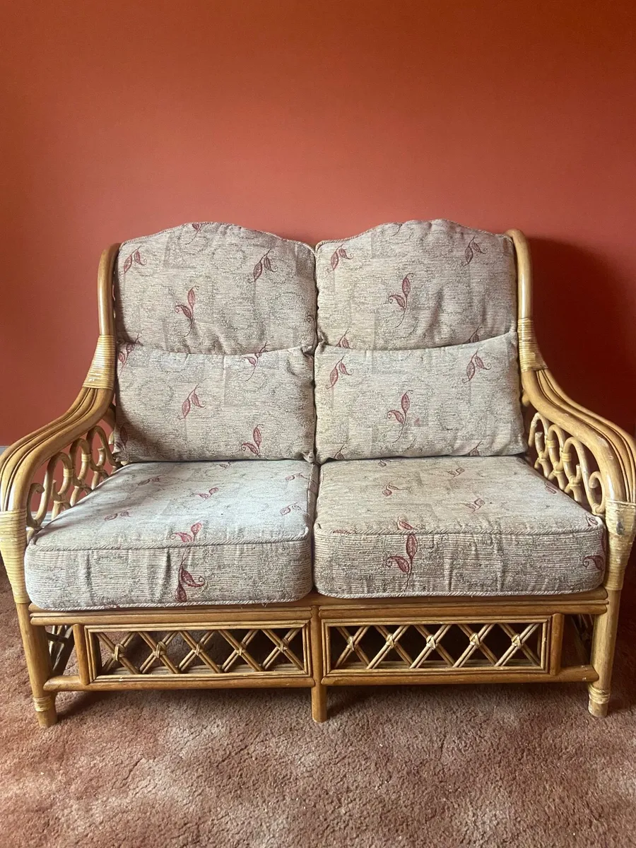 Rattan 2-seater sofa