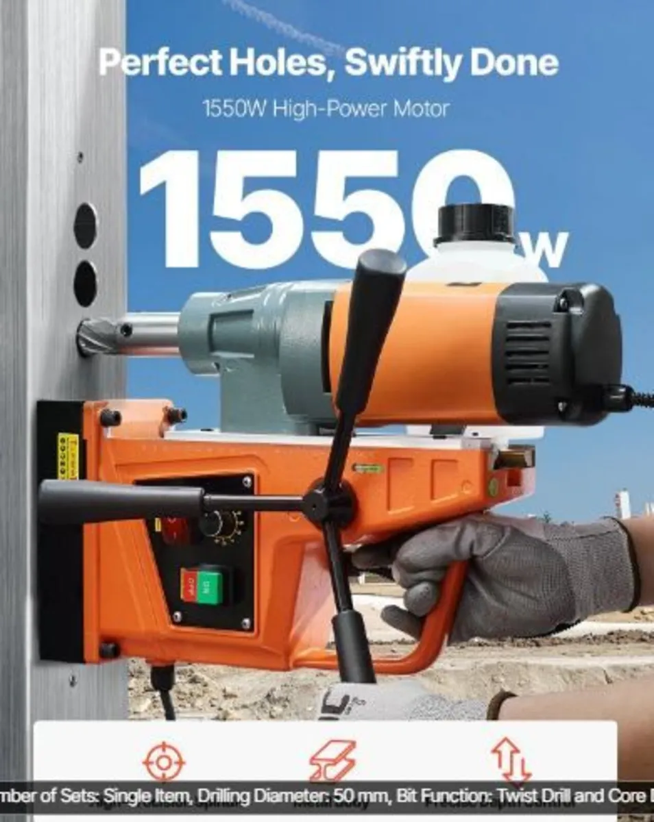 Magnetic Drill, 1550W Motor 2 in Boring Diameter - Image 2
