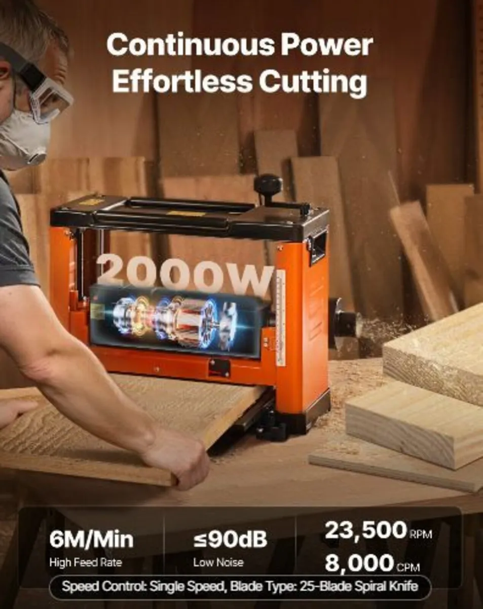 Thickness Planer, 330 mm Width Worktable - Image 3