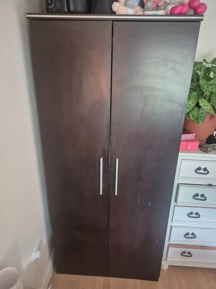 Black Wardrobe Silver Handles - Image 3
