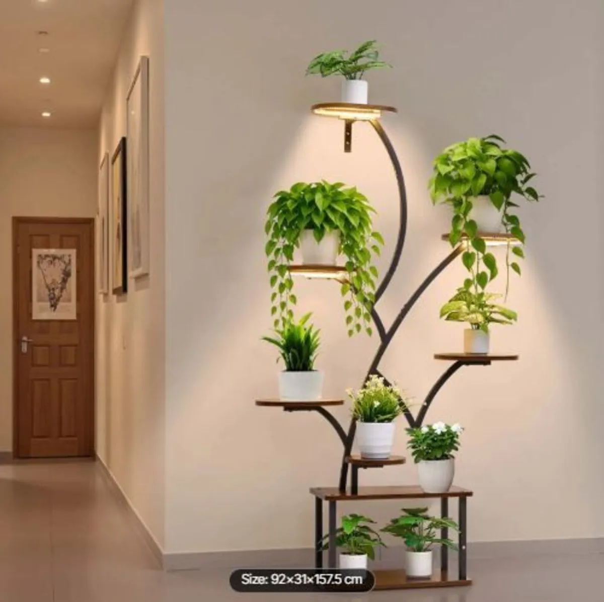 Plant Stand Indoor with Grow Lights, 157.5cm - Image 4