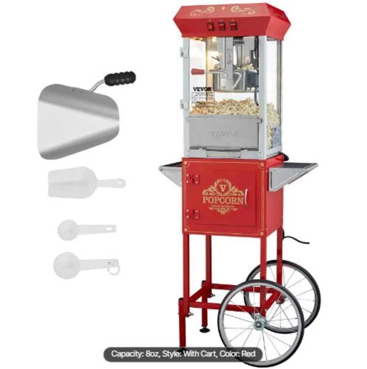 Popcorn Maker with Cart, 850W - Image 1