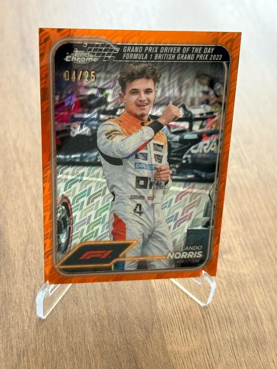 Lando Norris 2024 Topps Chrome F1 Logo Orange /25 Refractor Formula 1 SSP #168 - Image 3