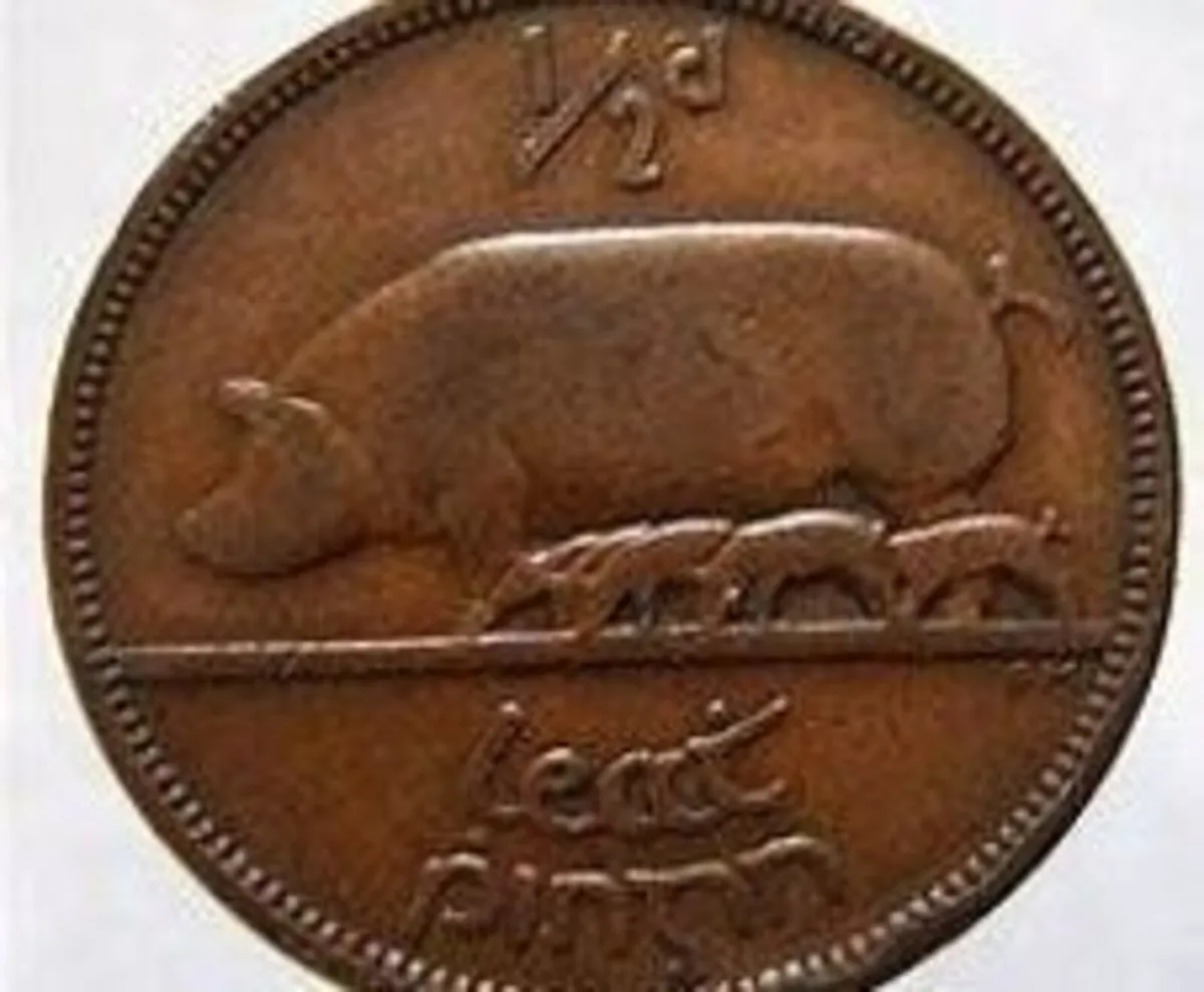 Irish Pre Decimal Halfpenny coin