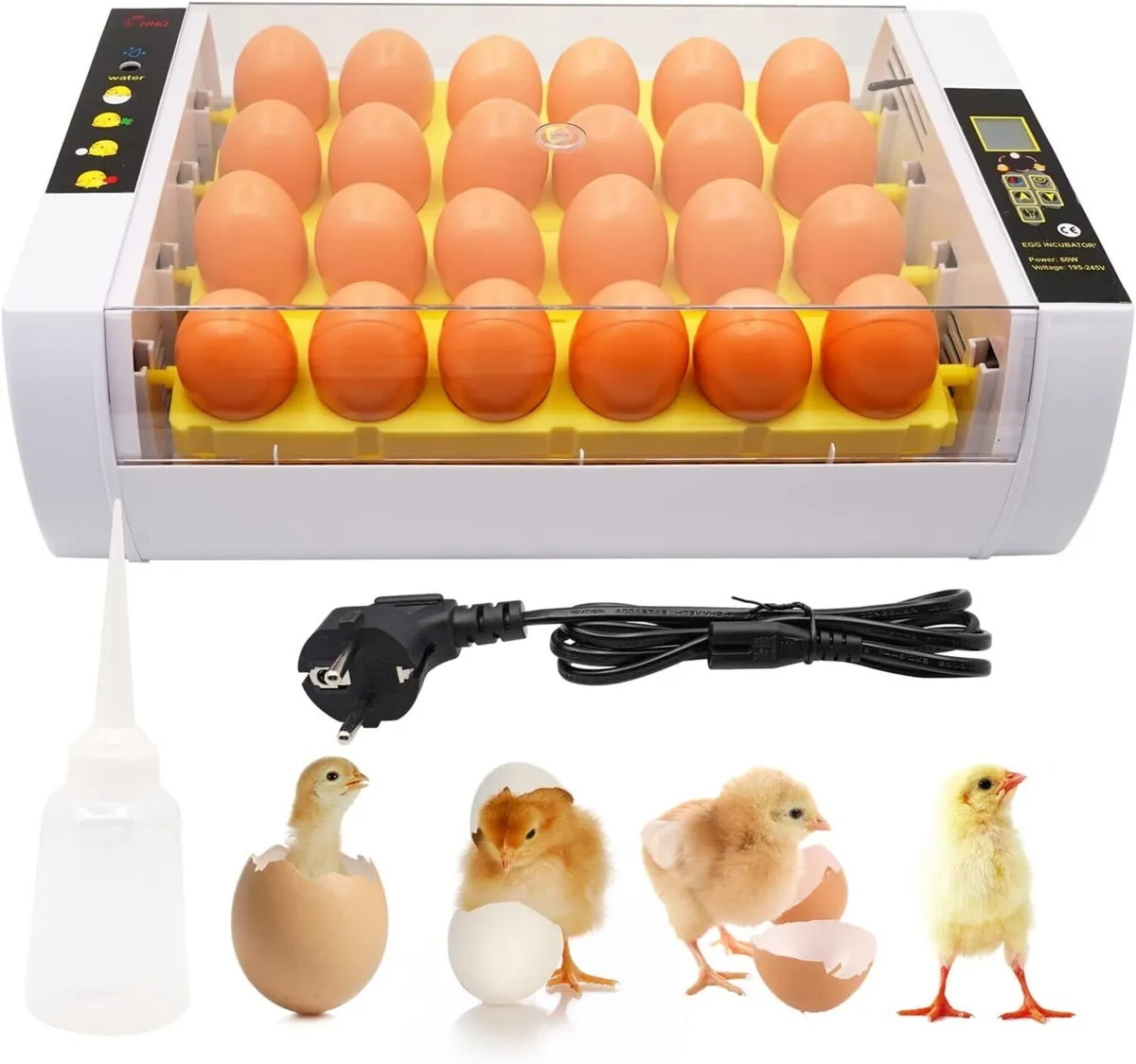 24 Eggs  Incubator, Digital Temperature Automatic - Image 2