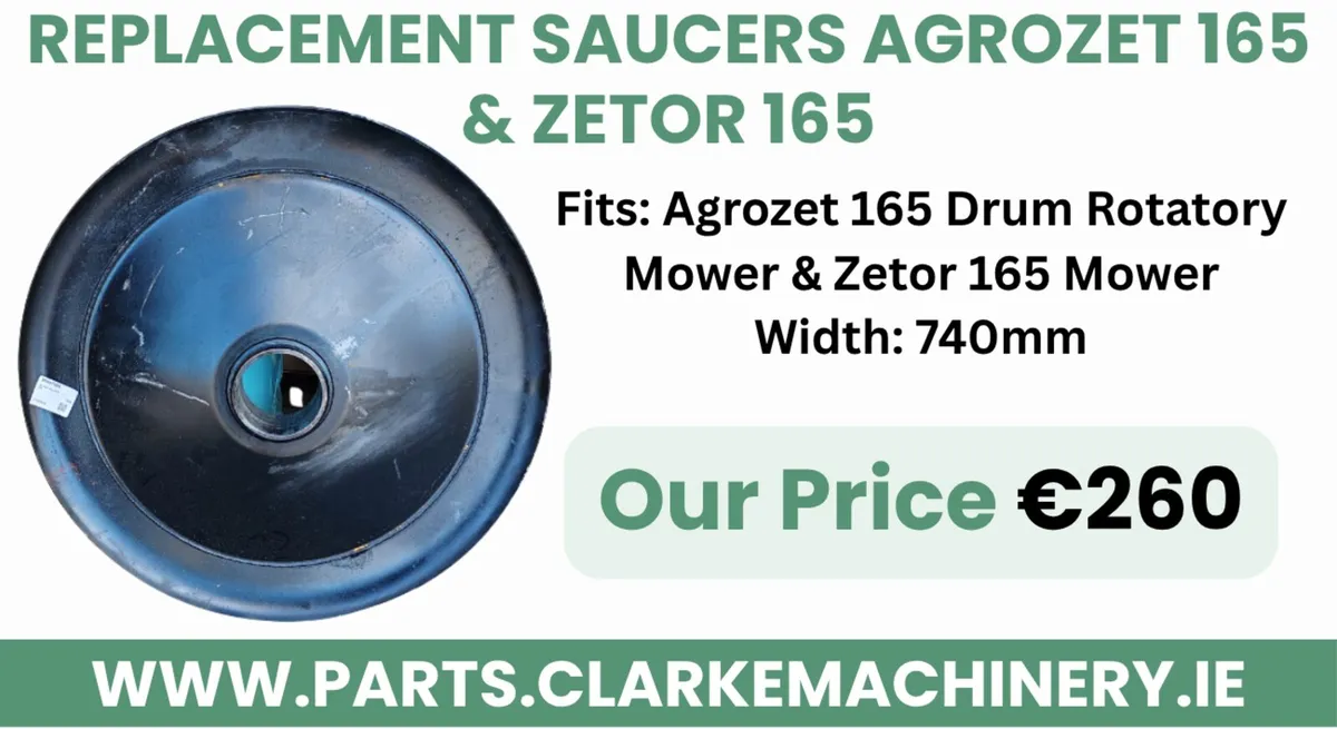 Replacement Saucers Agrozet 165, Zetor 165 & PZ165 - Image 1