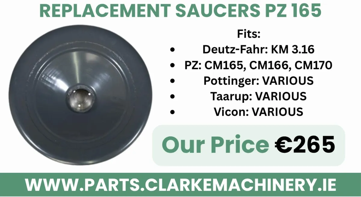 Replacement Saucers Agrozet 165, Zetor 165 & PZ165 - Image 2