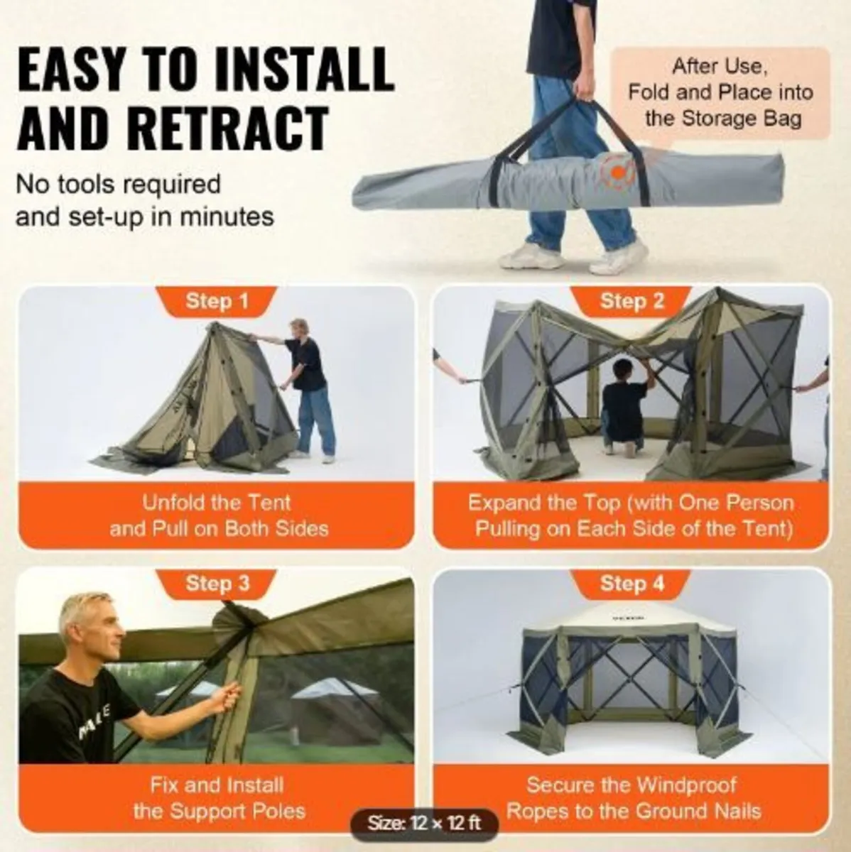 Pop Up Gazebo Tent, Pop-Up - Image 3