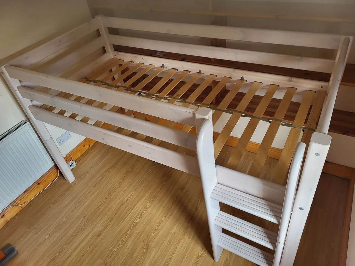 Flexa High Bed 120 cm with Safety Rail and Ladder - Image 2