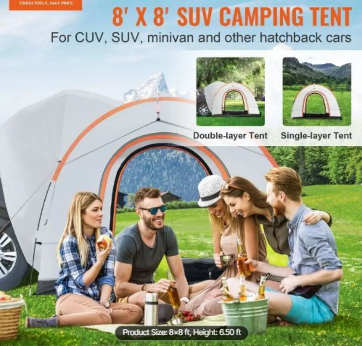SUV Camping Tent, 8'-8' SUV Tent - Image 1