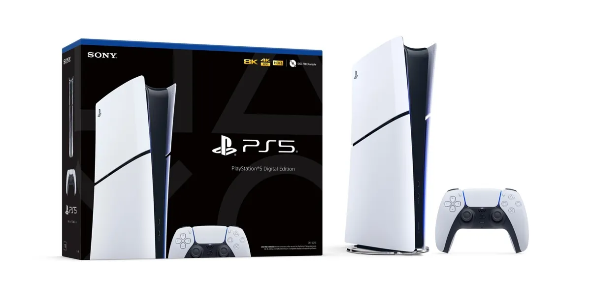 PlayStation 5 digital with box and controllers - Image 1