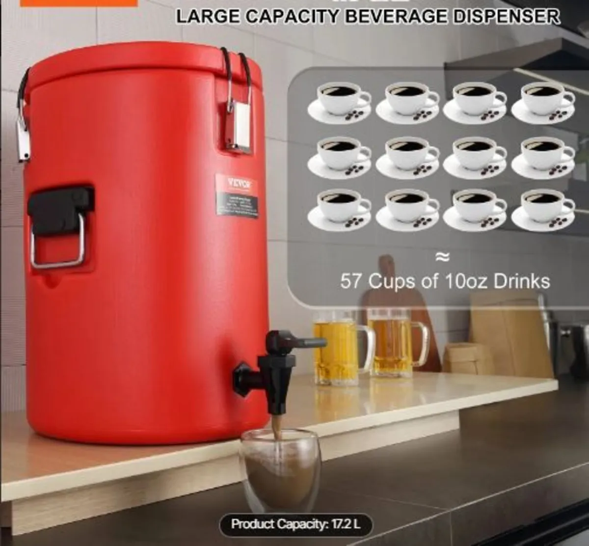Stainless Steel Insulated Beverage Dispenser - Image 3