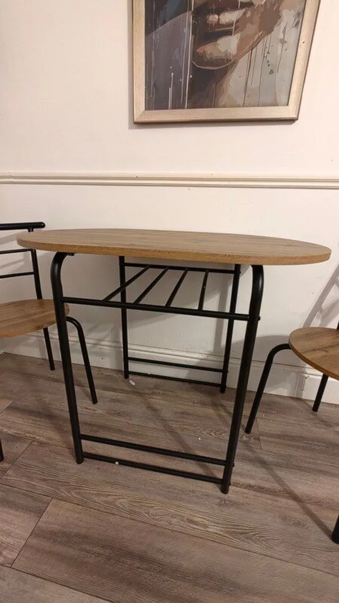 Compact Dining / Coffee Table & 2 Chairs Set - Image 2